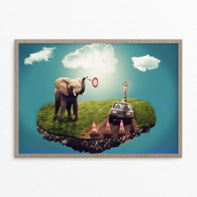 Plakat, fantasi, elefant A3 Plakat, fantasi, elefant
