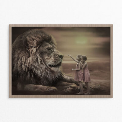 Plakat, fantasi, løve A3 Plakat, fantasi, løve