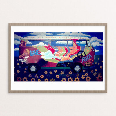 Plakat, hippie, bus A3 Plakat, hippie, bus