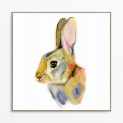 plakat, dyr, hare, pastel 40-40 plakat, dyr, hare, pastel
